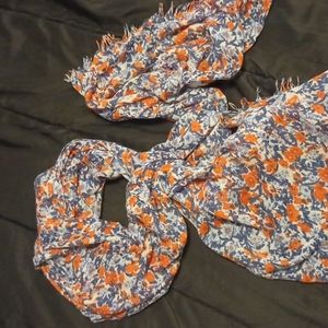 Scarf red white and blue